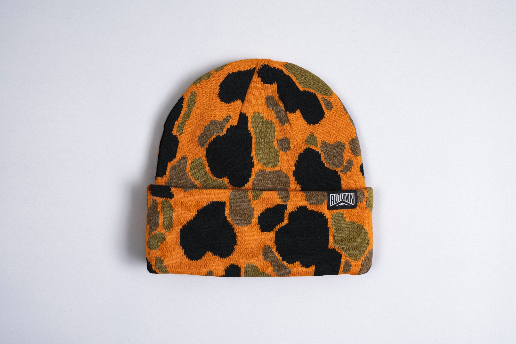 Autumn Duck Camo Beanie - Sherbert