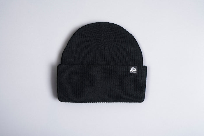 Autumn Simple Solid Beanie - Black