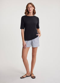 Fig Roby Short Sleeve Top - Black