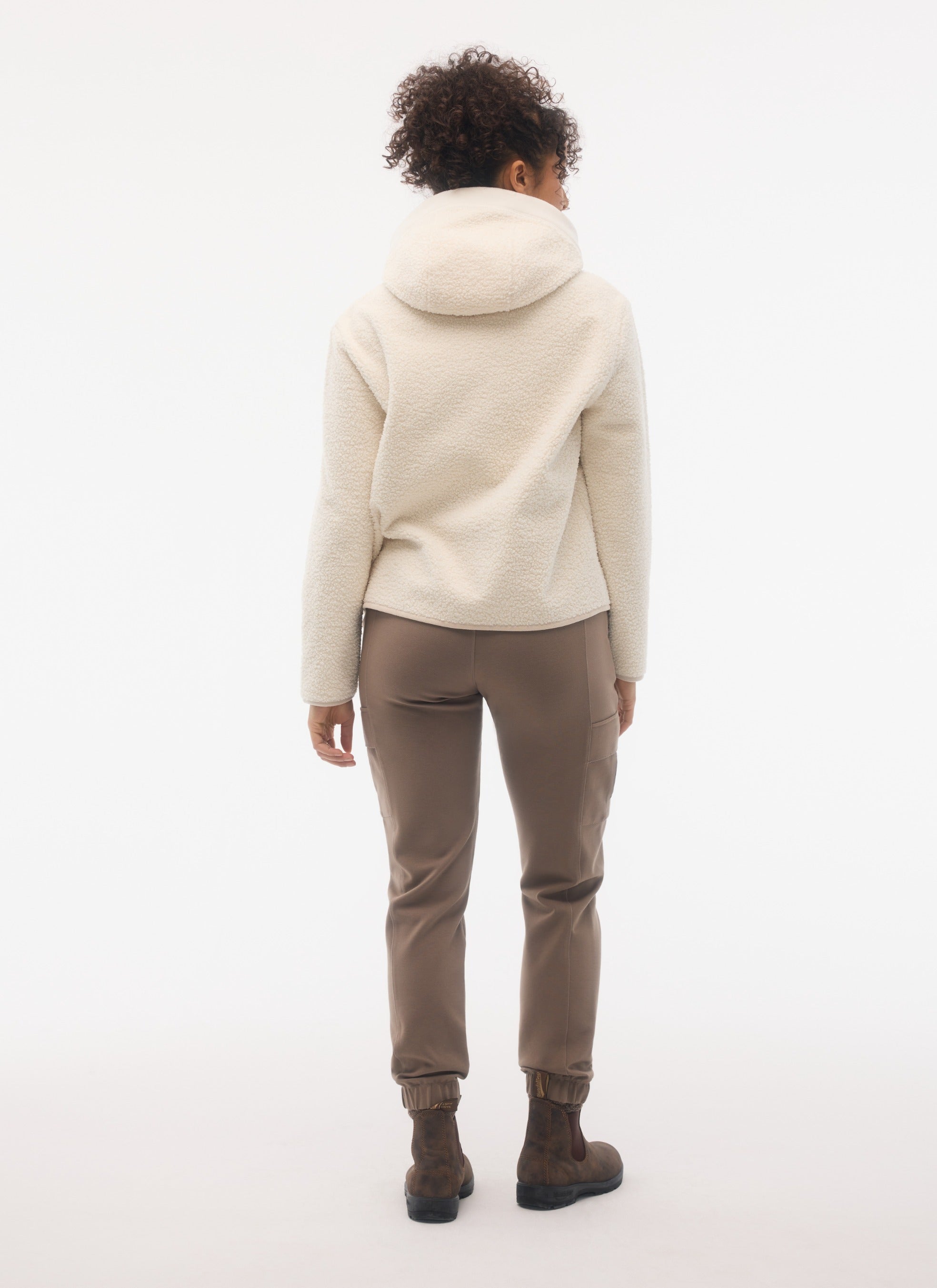 Fig Frost Hoodie Jacket - Pearl, hood detail
