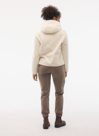 Fig Frost Hoodie Jacket - Pearl, hood detail