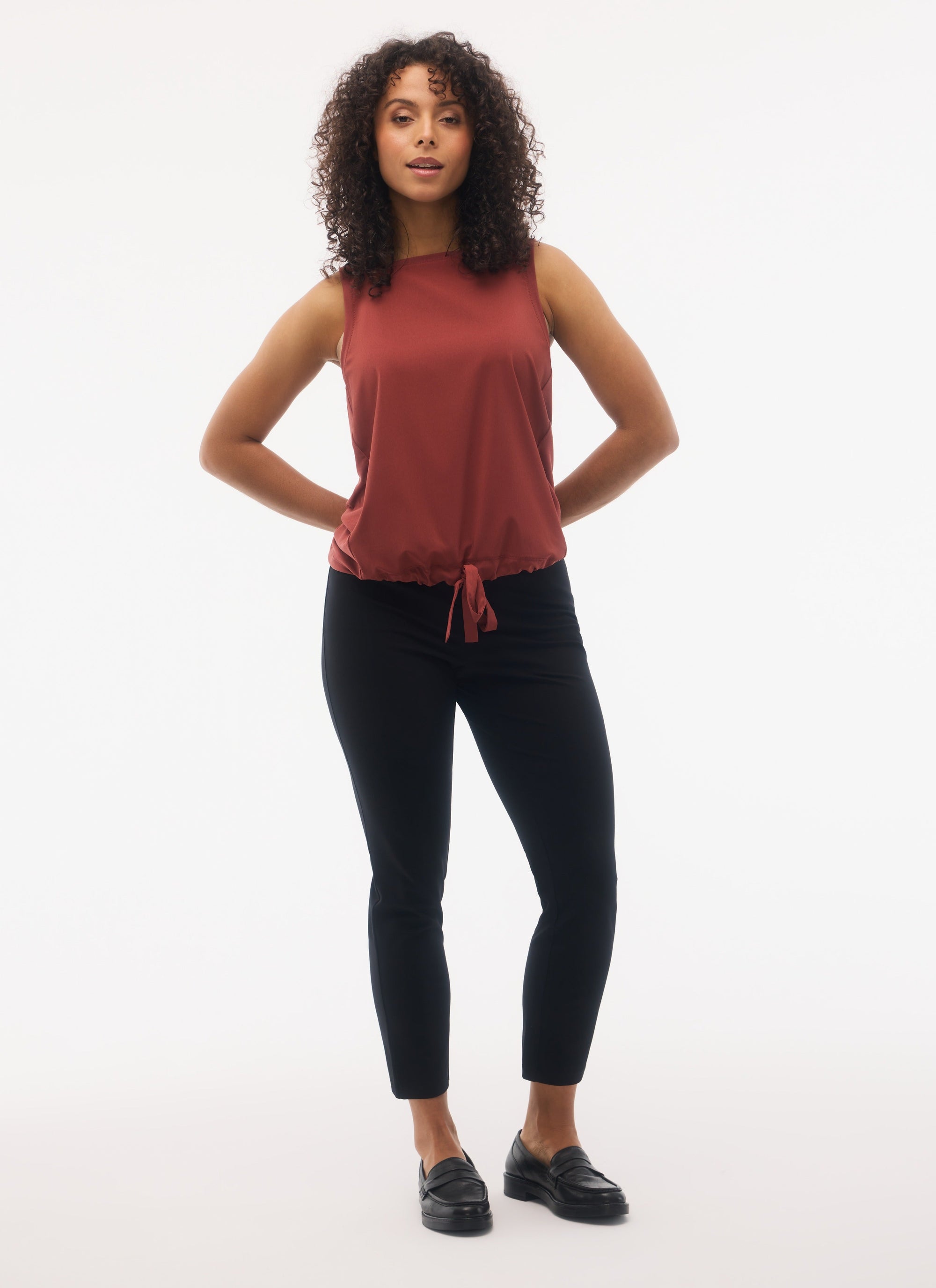 Fig Women's Mayfair Sleeveless Top - Dark Chili