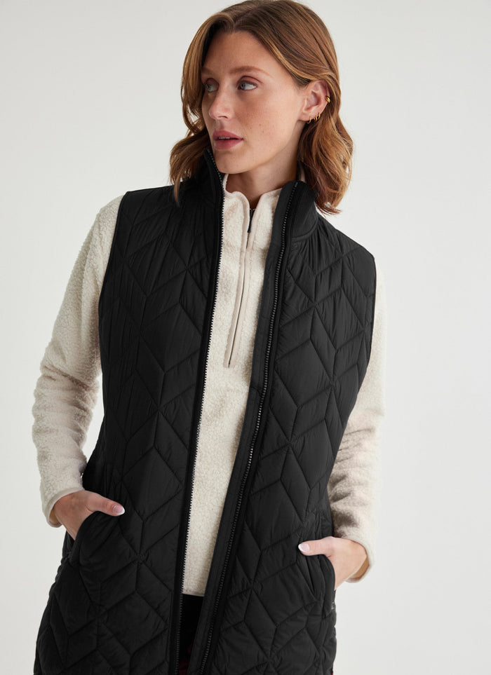 Fig Women's Aria Long Vest - Black