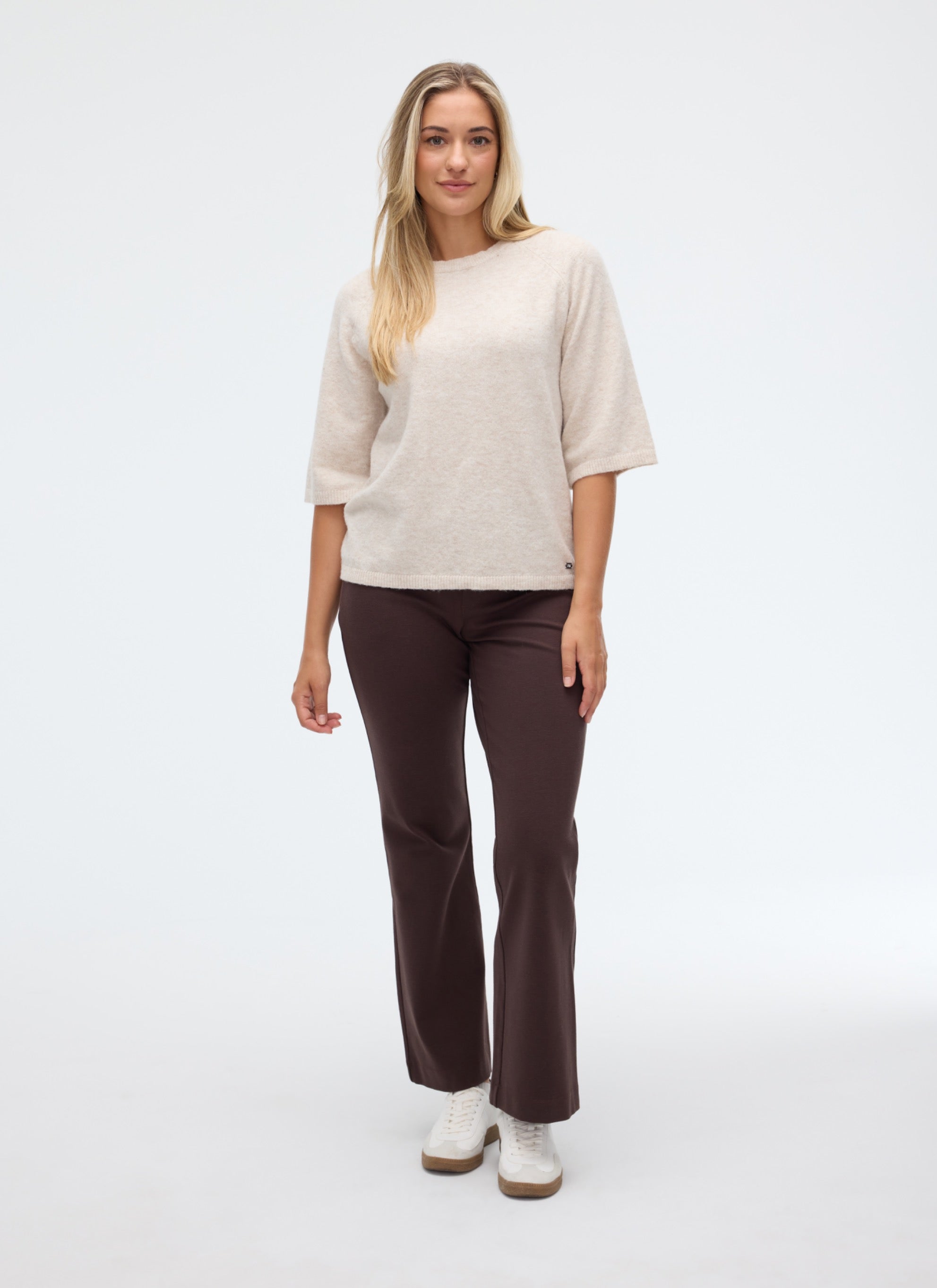 Fig Mira Sweater S/S - Oat Heather