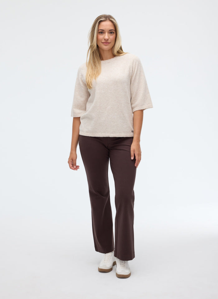 Fig Mira Sweater S/S - Oat Heather