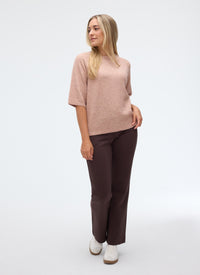 Fig Mira Sweater S/S - Rosy Heather