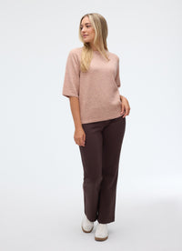 Fig Mira Sweater S/S - Rosy Heather