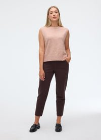 Fig Kira Sweater Vest - Rosy Heather