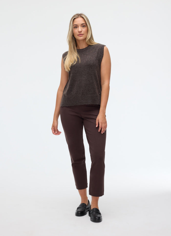 Fig Kira Sweater Vest - Cacao