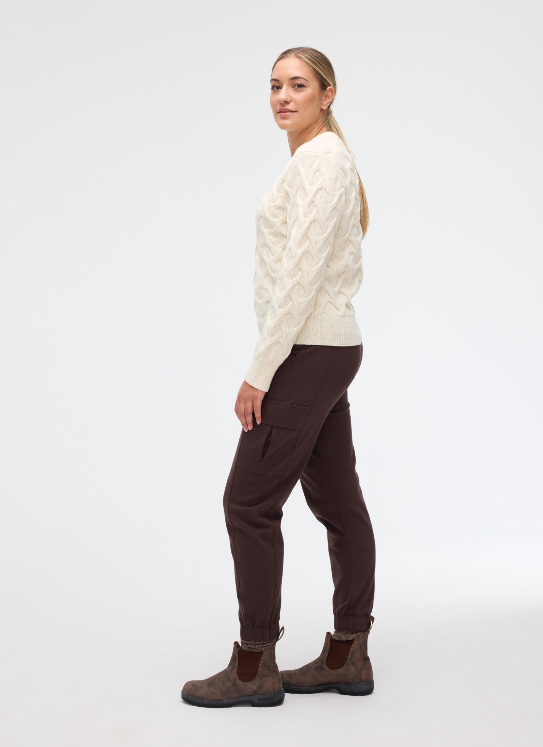 Fig Myrka Cable Sweater - Cream, alternate