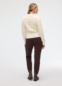 Fig Myrka Cable Sweater - Cream, detail