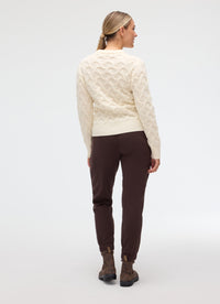 Fig Myrka Cable Sweater - Cream, detail