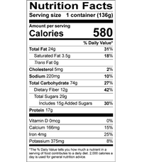 Good To-Go Granola Nutrition Facts