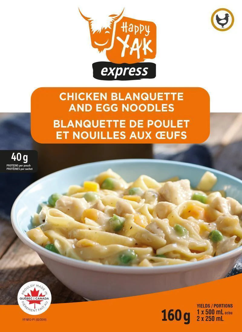 Chicken Blanquette and Egg Noodles