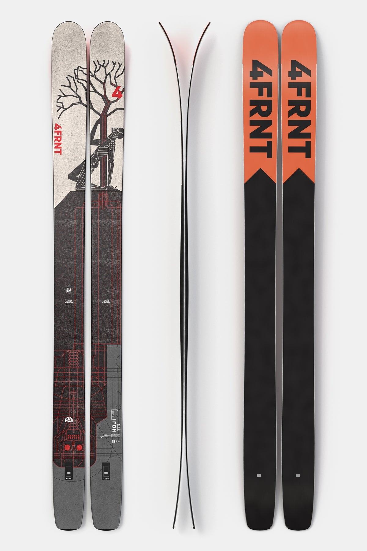 4FRNT Hoji ski graphic, top and base