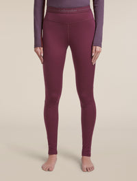Icebreaker Women's Merino 200 ZoneKnit™ Leggings - Dark Berry