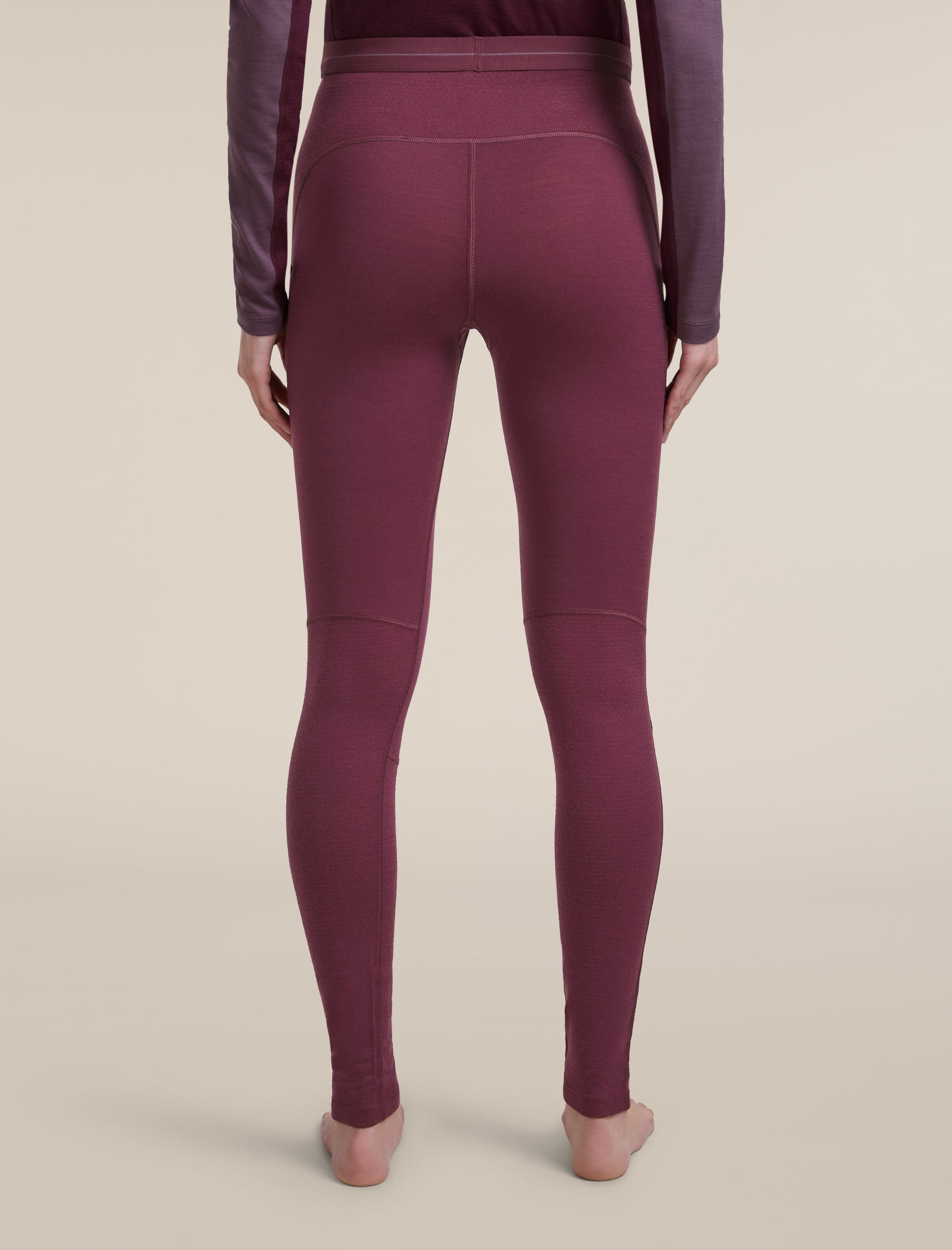Icebreaker Women's Merino 200 ZoneKnit™ Leggings - Dark Berry