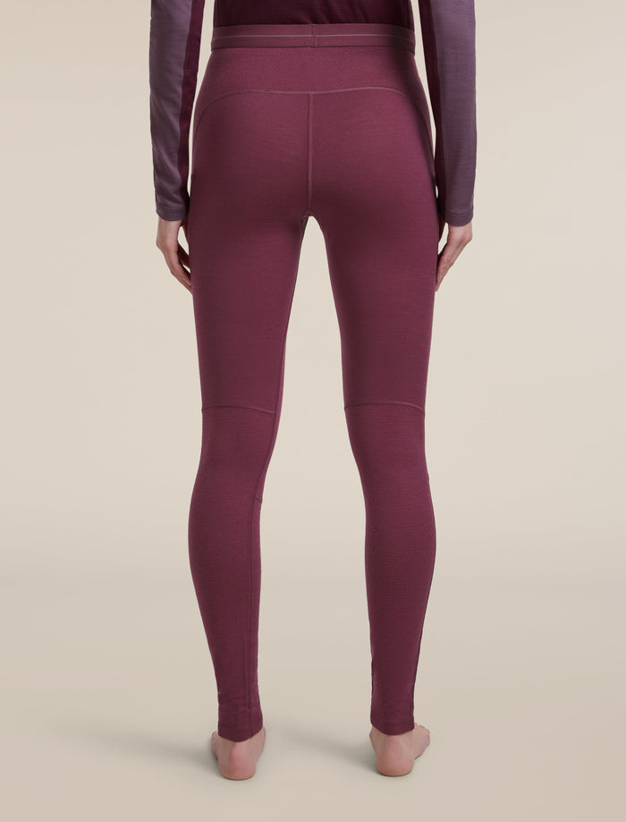 Icebreaker Women's Merino 200 ZoneKnit™ Leggings - Dark Berry