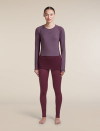 Icebreaker Women's Merino 200 ZoneKnit™ Leggings - Dark Berry