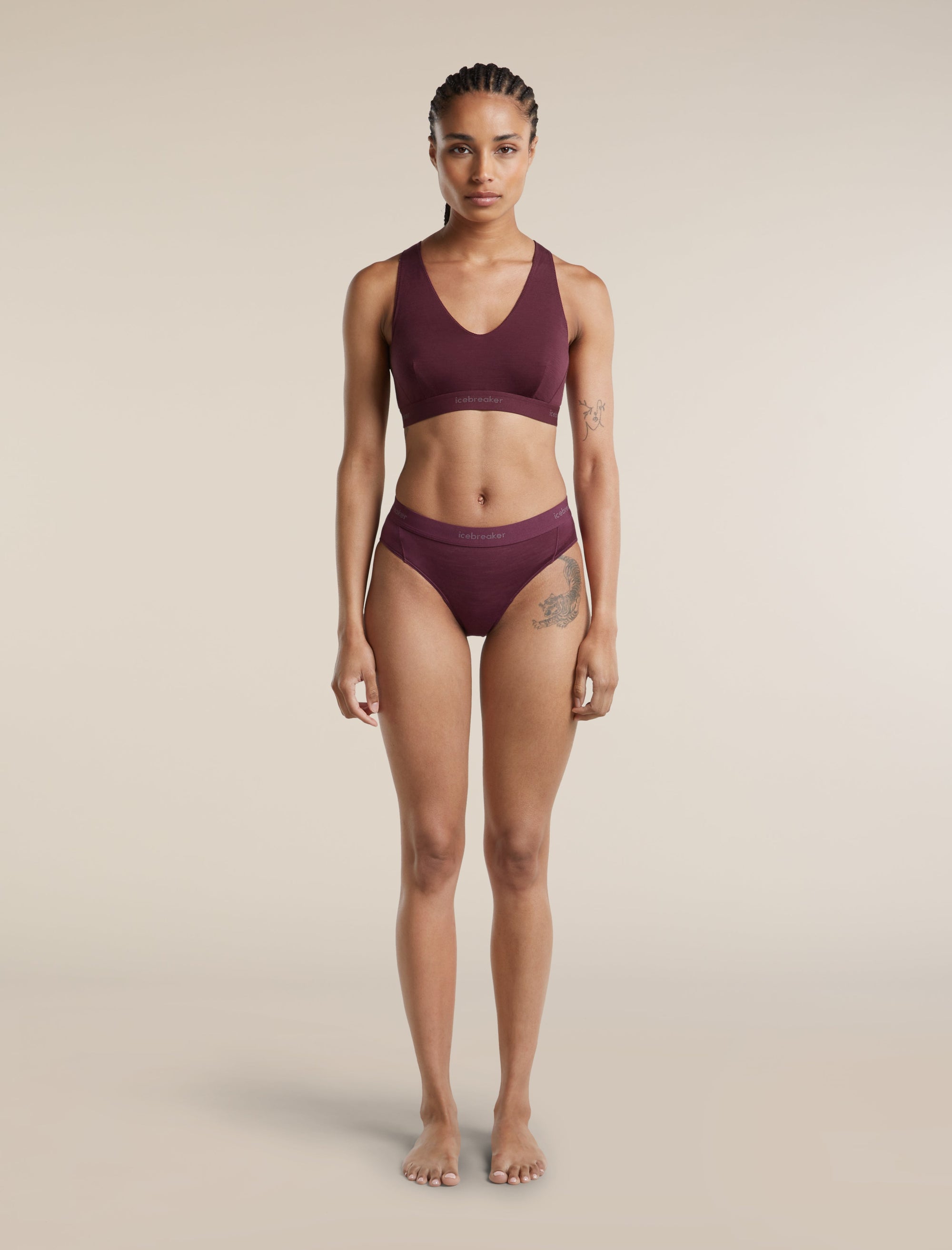 Icebreaker Women's Merino Blend 125 Cool-Lite™ Sprite Hipster - Dark Berry