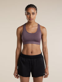 Icebreaker Women's Merino Blend 125 ZoneKnit™ Racerback Bra - Grey Plum