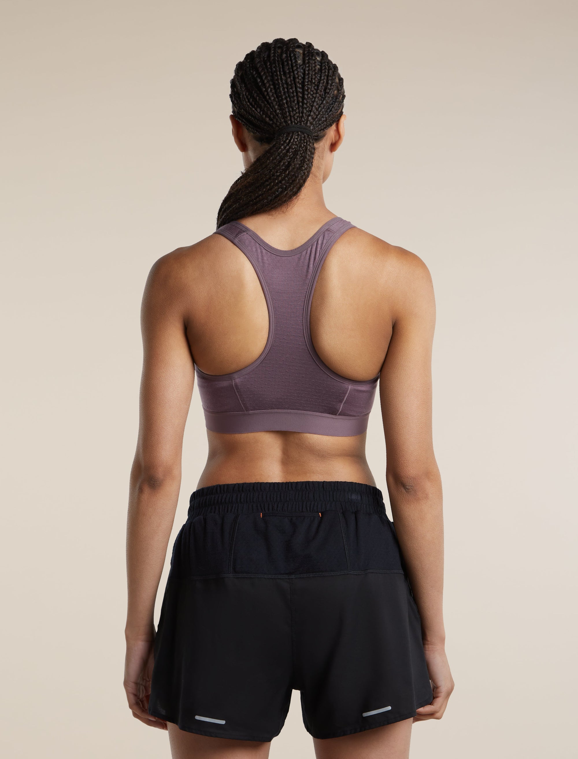 Icebreaker Women's Merino Blend 125 ZoneKnit™ Racerback Bra - Grey Plum
