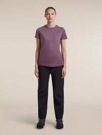 Icebreaker Women's Merino Blend 125 Cool-Lite Sphere Short Sleeve Tee Alta in Grey Plum, side