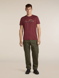 Icebreaker Men's Merino 150 Tech Lite Short Sleeve Tee Transportage in Port, side