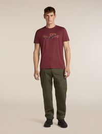Icebreaker Men's Merino 150 Tech Lite Short Sleeve Tee Transportage in Port, side