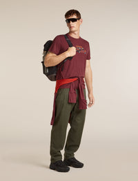 Icebreaker Men's Merino 150 Tech Lite Short Sleeve Tee Transportage in Port, graphic detail