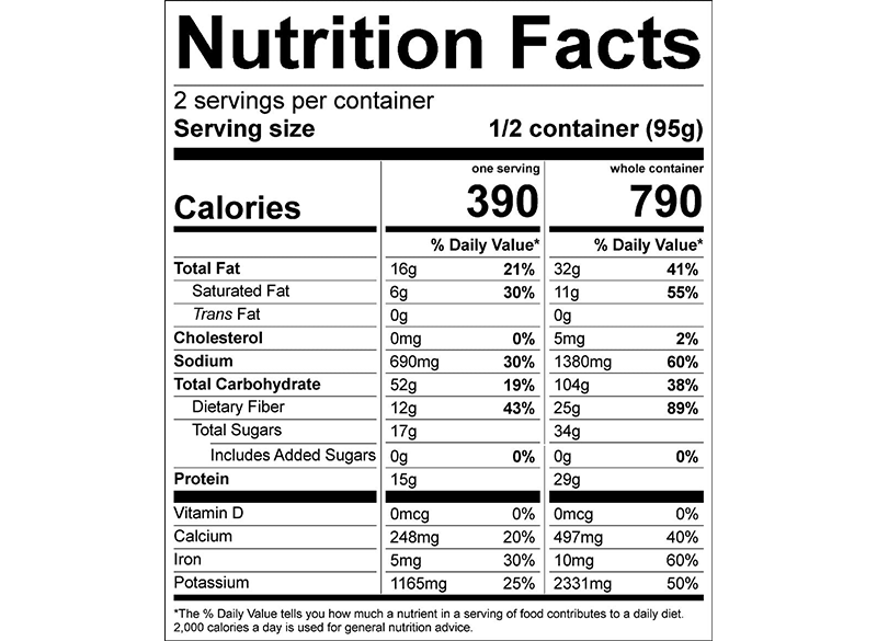 Good To-Go Indian Korma Nutrition Facts