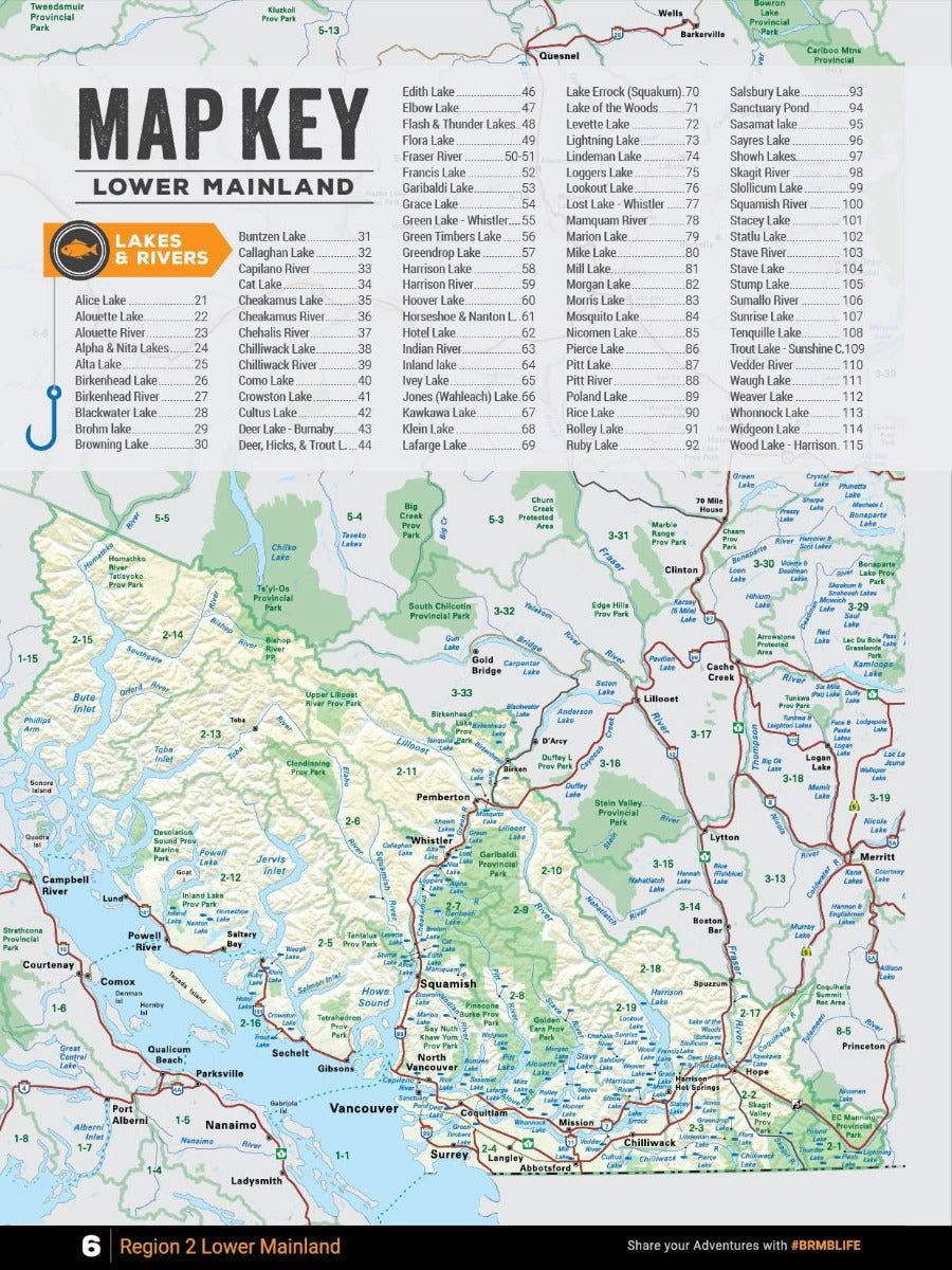 Lower Mainland BC Fishing Mapbook