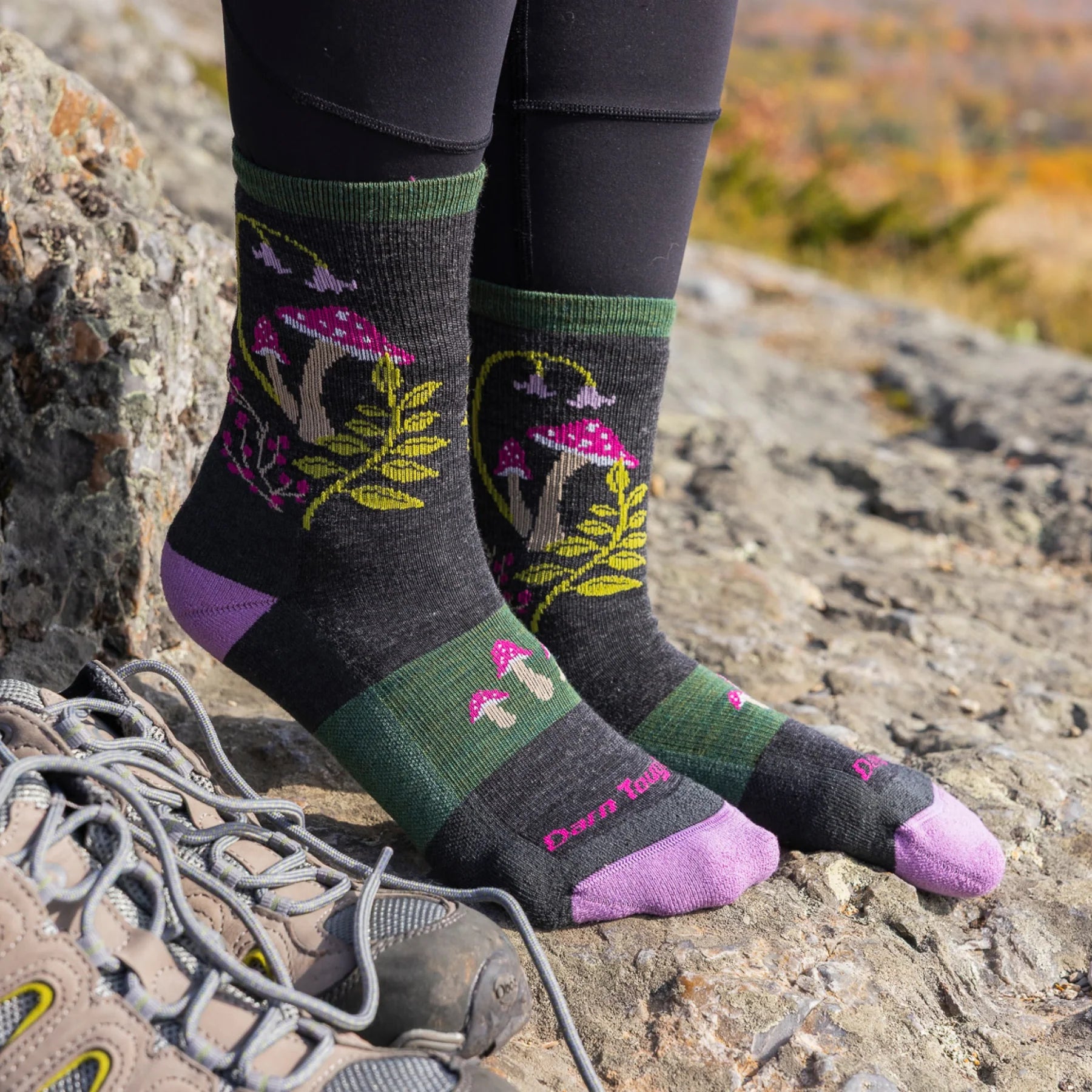 Women's Mellow Mushrooms Micro Crew Lightweight Hiking Socks | 5026