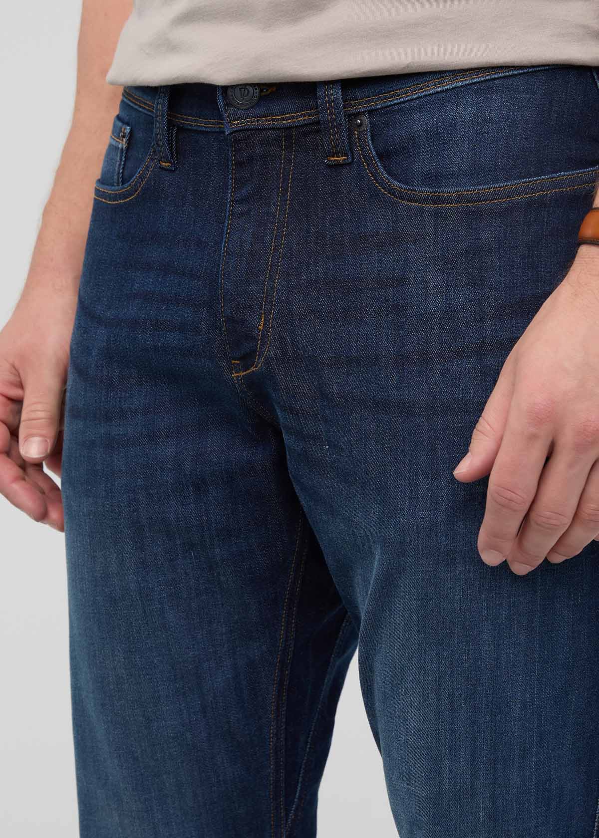 DUER Men's Performance Denim Relaxed Taper - Marina Blue detail