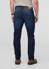 DUER Men's Performance Denim Relaxed Taper - Marina Blue back