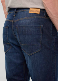 DUER Men's Performance Denim Relaxed Taper - Marina Blue detail