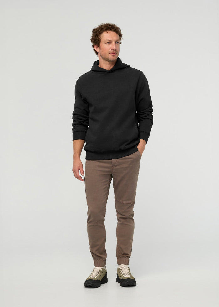 DUER Men's DuraSoft Fleece Motion Hoodie - Black full length