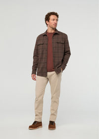 DUER Men's Performance Flannel Overshirt - Stout Plaid full length