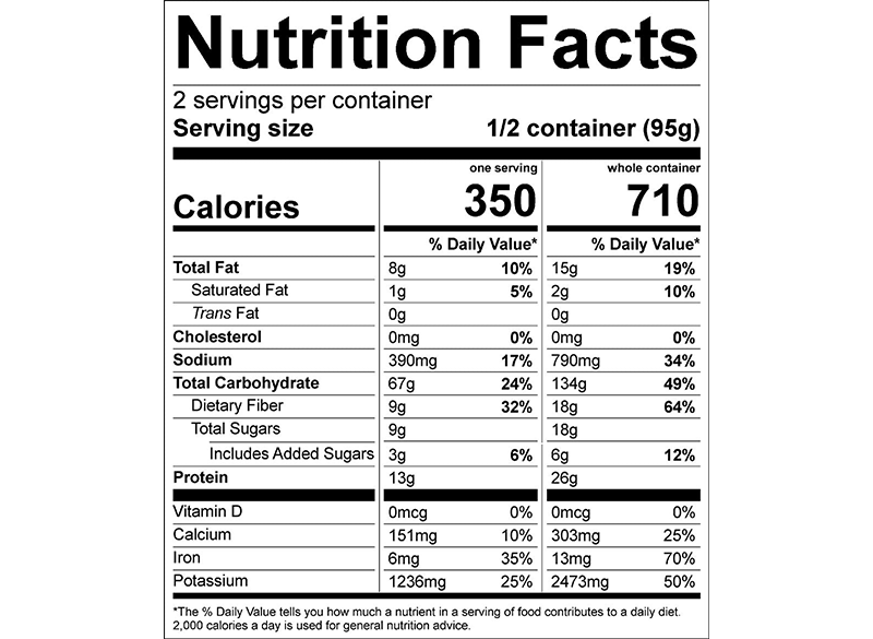 Good To-Go Vegan Mexican Quinoa Nutrition Facts