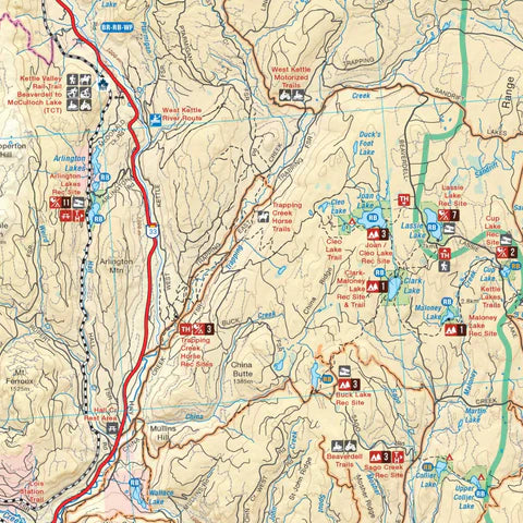 Okanagan Valley & Shuswap BC - Recreation Map 3rd Edition