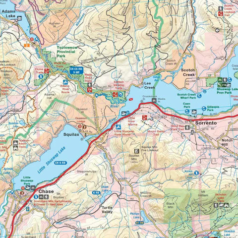Okanagan Valley & Shuswap BC - Recreation Map 3rd Edition