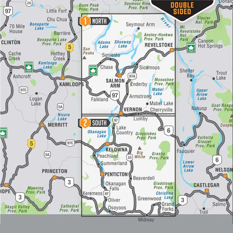 Okanagan Valley & Shuswap BC - Recreation Map 3rd Edition