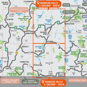 Okanagan Valley & Shuswap BC Map