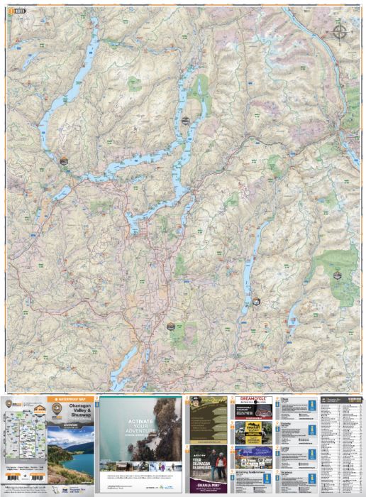 Okanagan Valley & Shuswap BC Map