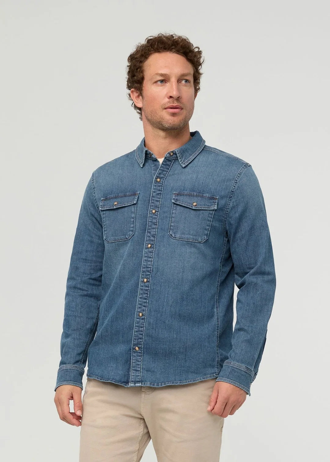 Men's Performance Denim Lite Two-Pocket Shirt
