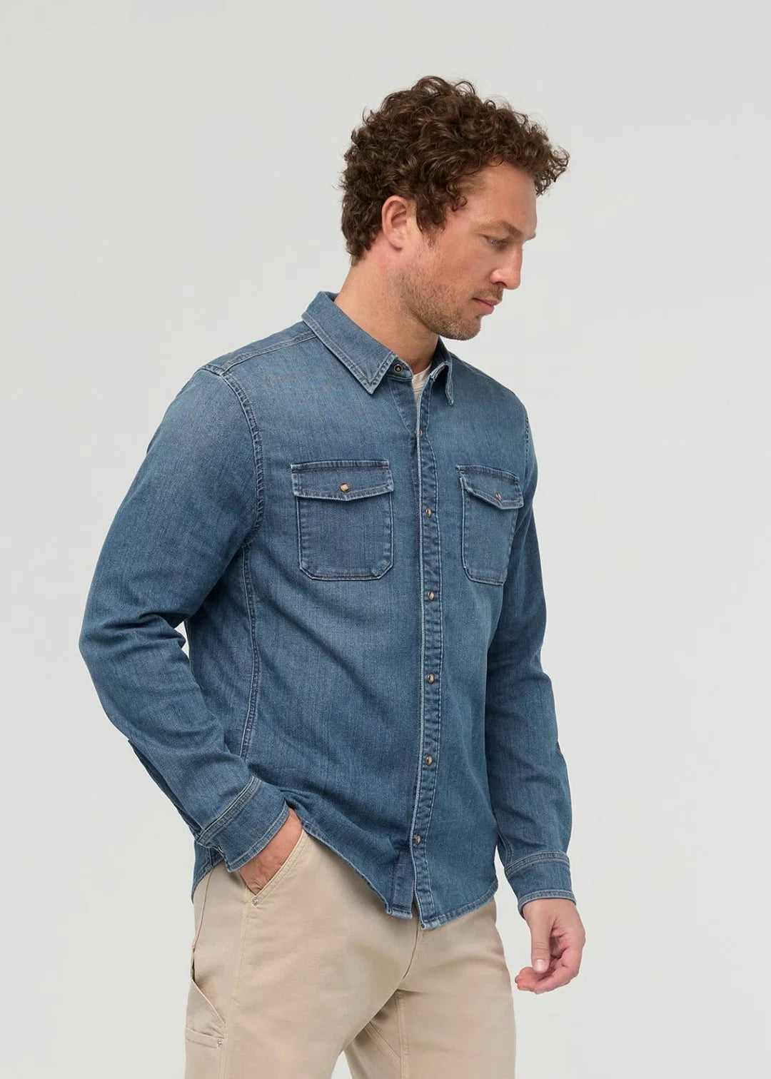 Men's Performance Denim Lite Two-Pocket Shirt