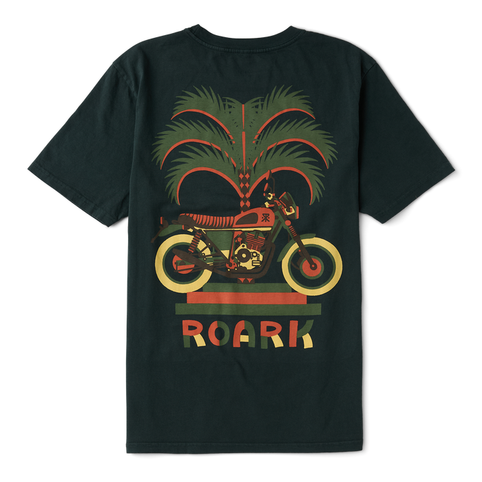Men’s Moto Palm T-Shirt - Washed Black