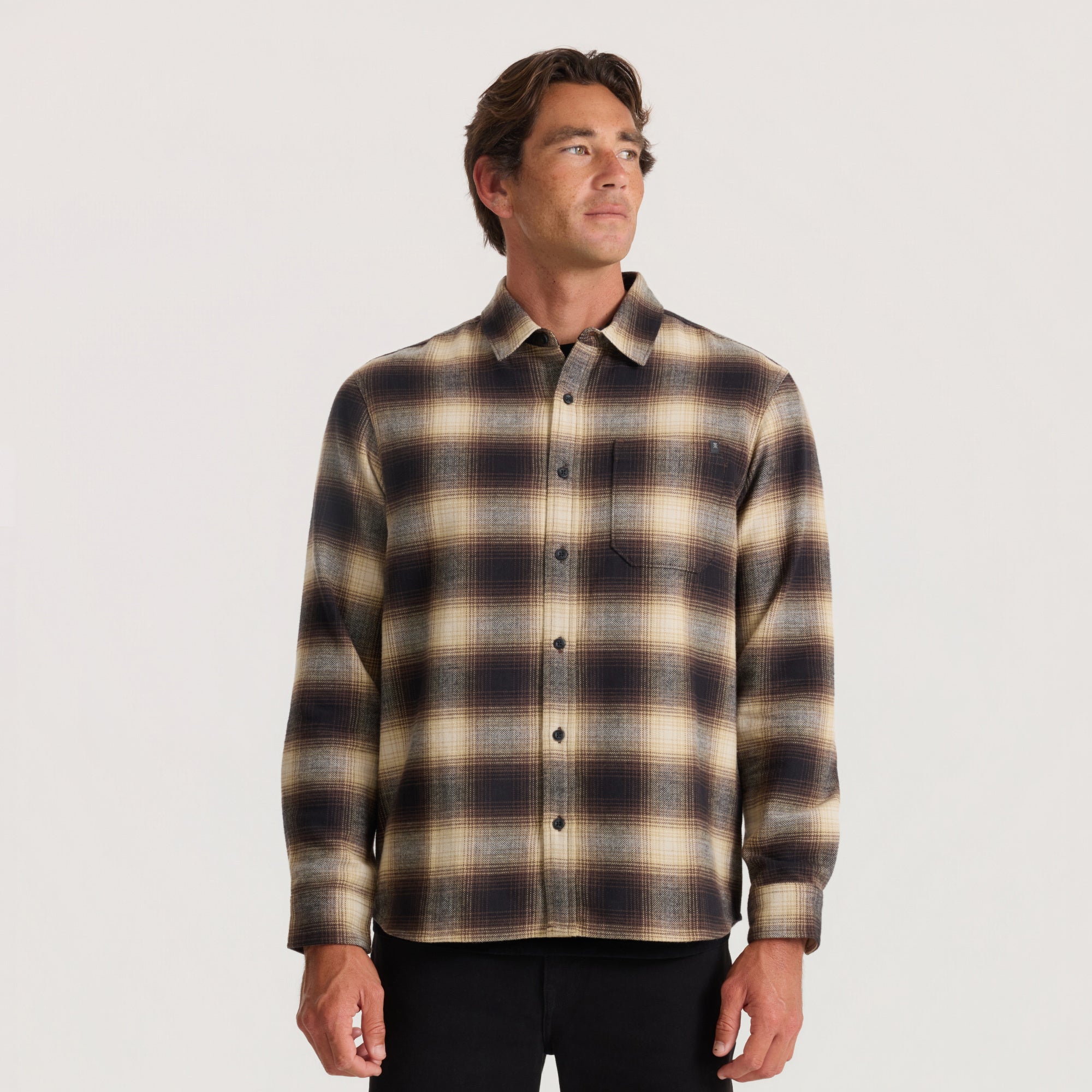 Men's Crossroads Organic Cotton Flannel - Faded Brown