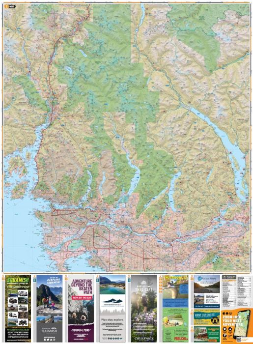 Squamish, Chilliwack and Merritt BC Map