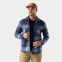 Smartwool Anchor Line Shirt Jacket in Nightfall Blue Plaid
